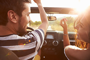 Young couple celebrating after LASIK 